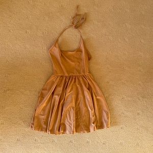 American Apparel Nude Halter Dress